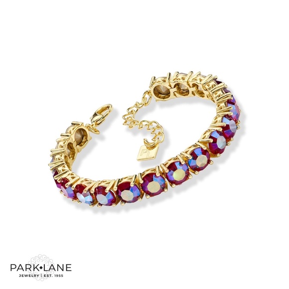 Rare Winterberry Impression Bracelet - Red AB Crystal Tennis Bracelet Park Lane - Picture 3 of 8